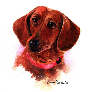 Dachshund
$210
12 x 12” 
Black wood Frame